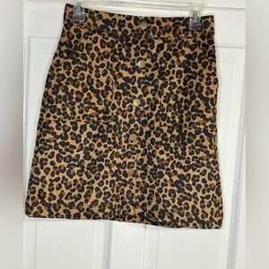 Cato Leopard Print Mini Skirt